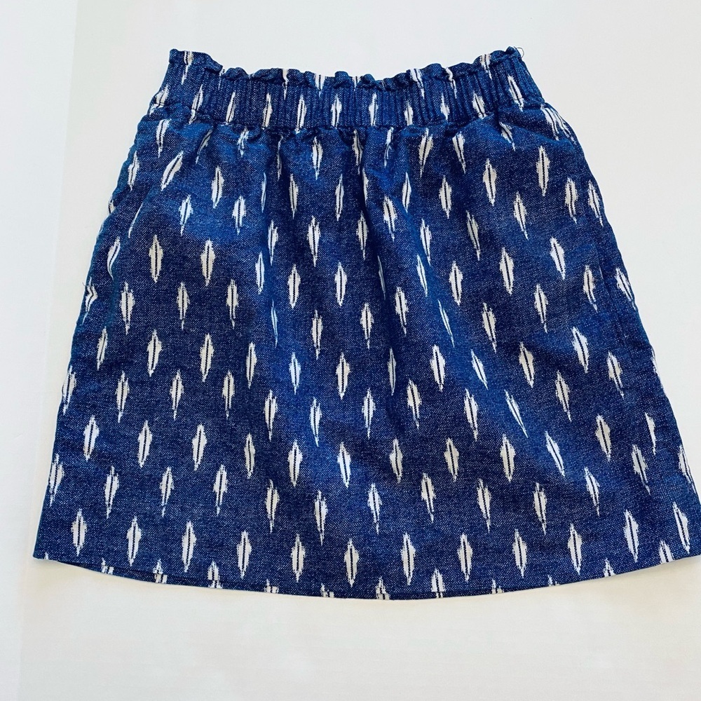 J. Crew Women’s Blue Patterned Skirt